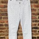 Jordache  White Gray Damask Print Wash Denim Skinny Crop Stretch Jeans Size 4 Photo 0