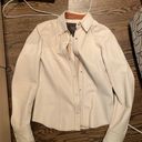 Coach white leather shirt jacket Photo 1