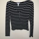 Arizona Jeans Arizona Jean Co Black And White Stripe Crop Top Size Large Photo 0