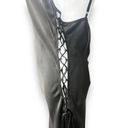 Victoria's Secret  Slip Dress Long Strappy Corset Sides Sz M Black Satin Gown Sexy Photo 4