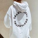 Talentless  WOMENS CIRCLE LOGO WHITE HOODIE SZ SMALL Photo 0