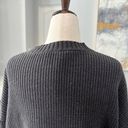 BCBGMAXAZRIA  Charcoal Rib Knit Crew Neck Sweater, Size S Photo 5