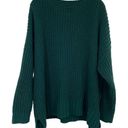 American Eagle  Women’s Forest Green Slouchy Oversized Chenille Sweater Photo 9