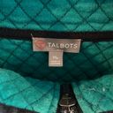 Talbots  Womens Medium Petite Navy Quilted Cotton Vest Zip Up Photo 3