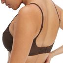 Good American  Showoff Curve Underwire Brown Ribbed Bikini Top Size 3 Large Photo 1