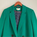 Boden Gabriella Ponte Blazer Jacket Size 10 Green Double Breasted Photo 2