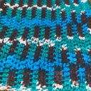 infinity Handmade Crochet  Scarf and Beanie Hat Teal Stripe Photo 4