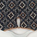 THML  Anthropologie Top Boho Flair Sleeve Geometric Jacquard Size Medium Photo 7