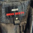 Miss Sixty  Women’s Wool Double Breasted Dark Gray Pleated Pea Coat Size Small Photo 4