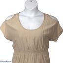 Silence + Noise Urban Outfitters  Cold Shoulder Button Back Tan Dress size XS Photo 2