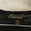 Absolutely Famous  Black 3/4 Sleeve Knit Blouse S Photo 1