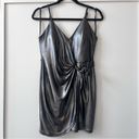 Jump Apparel Metallic Wrap Mini Dress Size 7/8 Photo 1