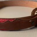 Justin ’s Red Cowhide Belt - Excellent Condition - Made In USA Photo 4