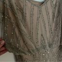 Adrianna Papell  Champagne Beaded Sequin Wedding Guest Dress Photo 4