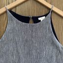 BP Peplum Halter Top Peplum Blouse Chambray Cotton Fabric in Blue Size Small Photo 3