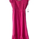 Jason Wu  NWT Tiered Peplum Maxi Dress Open Back Spring Cottagecore Barbie Pink M Photo 0