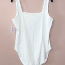 Old Navy White Square Neck Tank Bodysuit Size XL NWT! Photo 6