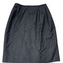 Ralph Lauren Lauren  Pinstripe Pencil Wool Mini Skirt Dark Gray Size 2 Petite Photo 0