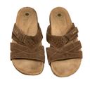 Earth Origins Leather Slides Sandals Shoes Brown Comfort 11 Flip Flops Photo 1