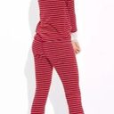 American Eagle  Red/White Stripe Waffle Stripe Pajama Set Womens Small NWT Photo 2