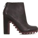 Sam Edelman Circus Kensley Toothed Platform Block Heel Ankle Boots Leather Black Photo 0