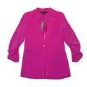 Elizabeth and James NWT  Heather Blazer in Fuchsia Pink Ruched Sleeve Crepe  4 $495 Photo 4