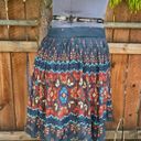 Farm Rio  Libali Sea BL Pleated Mini Skirt size S Photo 4