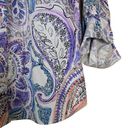 Chico's  Womens S No Iron Paisley Print Button Down Photo 6