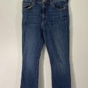 MOTHER Denim  The Insider Crop Step Fray In Girl Crush Blue Jeans Size 29 Photo 1