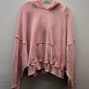 American Eagle  Sweater Womens XL Pink Sweatshirt Knit Hoodie Stretch Lounge Photo 0