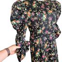 Black Halo  NEW Nadir Puff Long Sleeve Floral Ruffle Dress Garden Glow Black 10 Photo 6