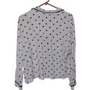 Kate Spade  Polka Dot Heart Bed Shirt Long Sleeve Comfy Size Medium M Pocket Photo 1