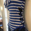 Beachsissi NWT  blue and white striped one piece swimsuit - small Photo 3