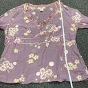 Old Navy Y2k 2000s boho floral fairy long sleeve blouse top lavender purple small Photo 5