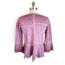 Akemi + Kin ANTHROPOLOGIE  PEPLUM SEAMED TOP PINK OMBRE BELL SLEEVE TOP SZ XXS Photo 3