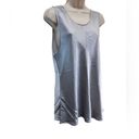 Mulberry Fishers Finery woman’s 100% pure  silk camisole in a silver color Photo 6