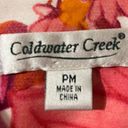 Coldwater Creek  blazer jacket floral top long sleeve pink pm petite medium Photo 8