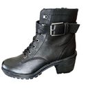 Zodiac  Gemma black leather combat boots Size 9.5 Photo 10