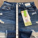 REWASH  Vintage Revival Super High Rise Distressed Boyfriend Blue Jean Shorts 25 Photo 6