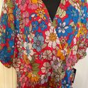 Tahari  Women's Shadow Stripe Floral-Print Faux-Wrap Dress Size 12 NWT Photo 5