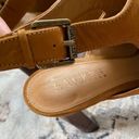 Ralph Lauren Platform Heels Sling back Peep toe Brown Leather Heels 9.5 NEW Tan Photo 3