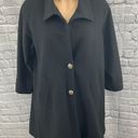 St. John  The Coat Collection Black Wool Swing Coat L Missing Button Photo 0