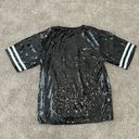 College Game Day Black Sequin Jersey Dress Womens One Size Photo 7