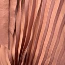 Anthropologie Maeve Paulina Pleated Midi Skirt Metallic Rose Pink, Size 6 Photo 4