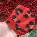 CAbi Siren red leopard print wrap dress, size large style #5771 Photo 2