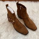 DKNY  Mina Cognac Suede Western Booties Photo 1