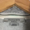 ALLSAINTS  Mila Dahlia Sweatshirt Grey Zipper Oversized Cardigan XS Photo 4