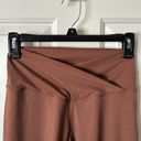 CRZ Yoga XS Brown High Waist Criss Cross Flare Leggings Photo 3