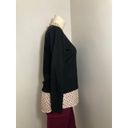 Adrianna Papell  Black Sweater Top With Pinkblack Heart Blouse Photo 4