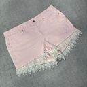 Jessica Simpson  Pink Nomad Distressed Jean Shorts with Lace Crochet Trim 31 Photo 3